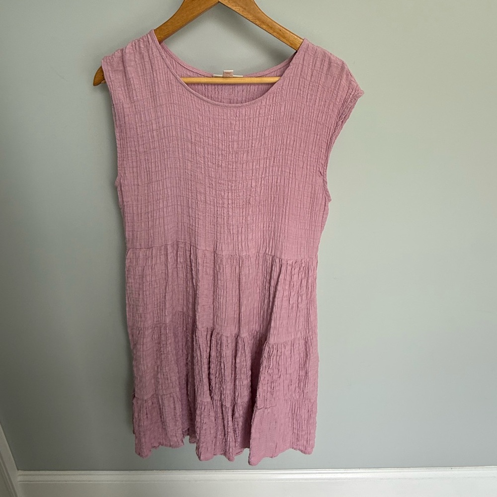 Petal Pink Textured Swing Dress size S